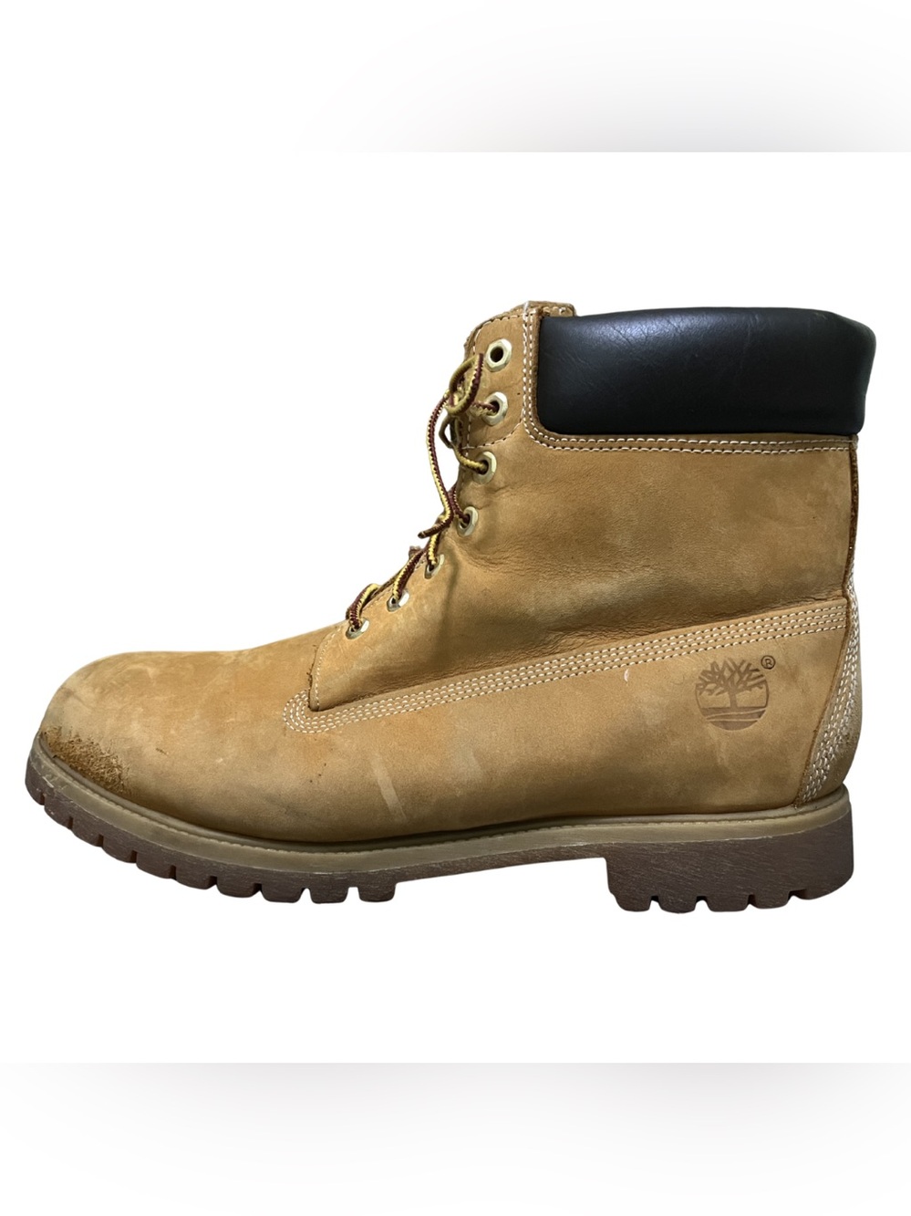 Timberland Premium 6 Inch Waterproof Boots Wheat Nubuck Mens 14 Vintage 10061